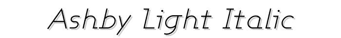 Ashby Light Italic font
